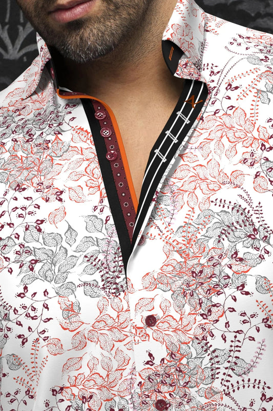 Men Au Noir Knit Shirt Beckett White