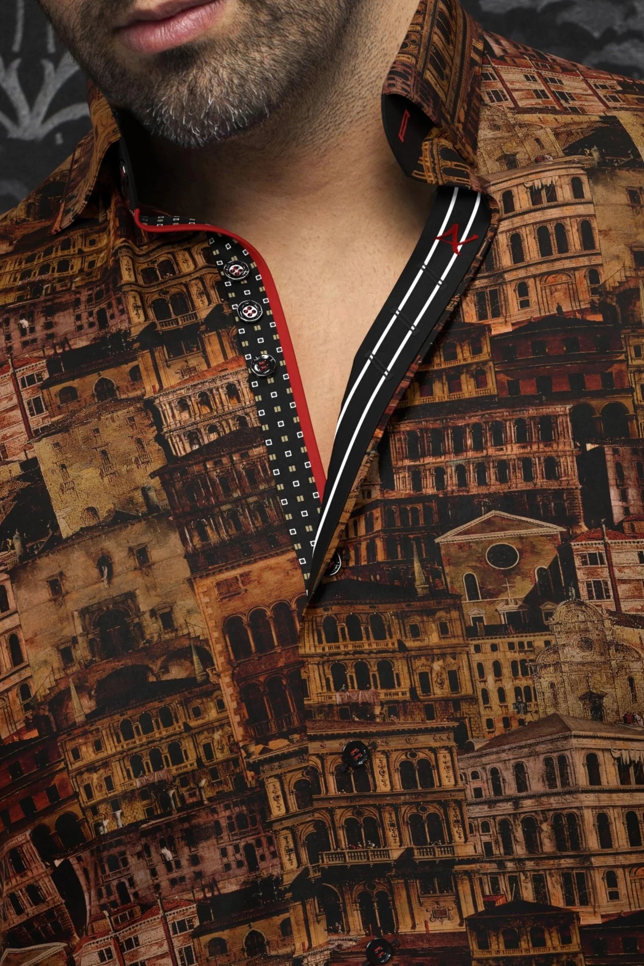 Men Au Noir Knit Shirt Ethan Rust