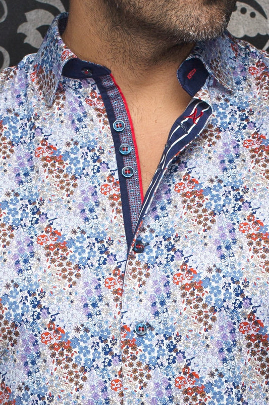 Men Au Noir Woven Shirt Morris Lavender