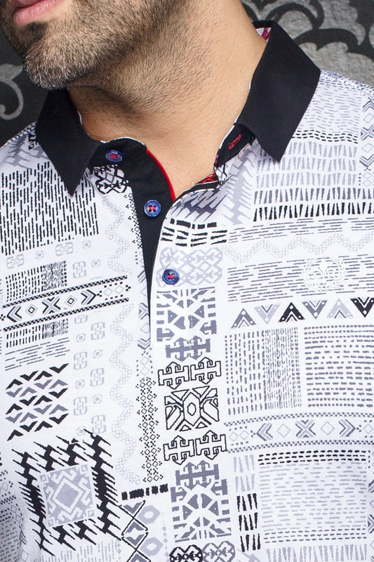 Men Au Noir Polo Azimut White