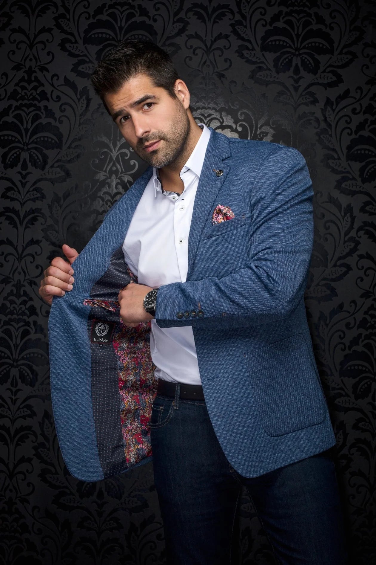Men Au Noir Blazer Delon Denim