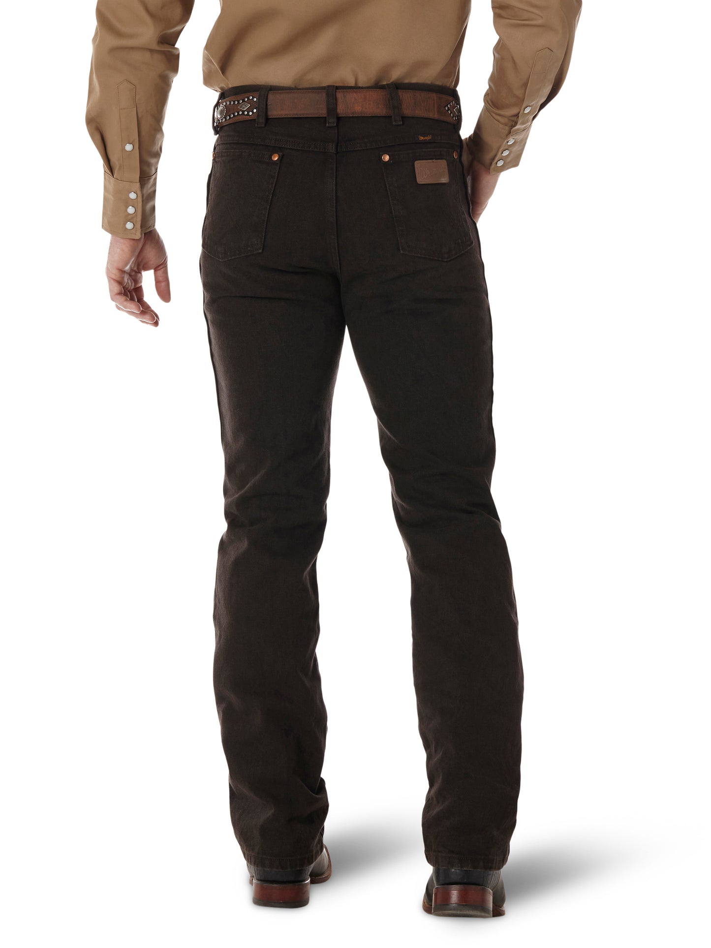 Men Wrangler Slim Black Chocolate Jean 0936KCL