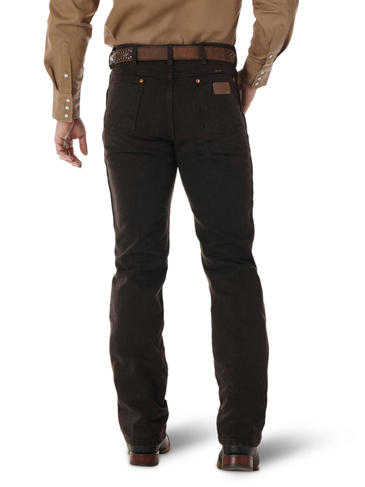 Men Wrangler Slim Black Chocolate Jean 0936KCL