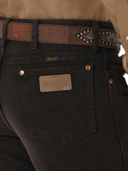 Men Wrangler Slim Black Chocolate Jean 0936KCL