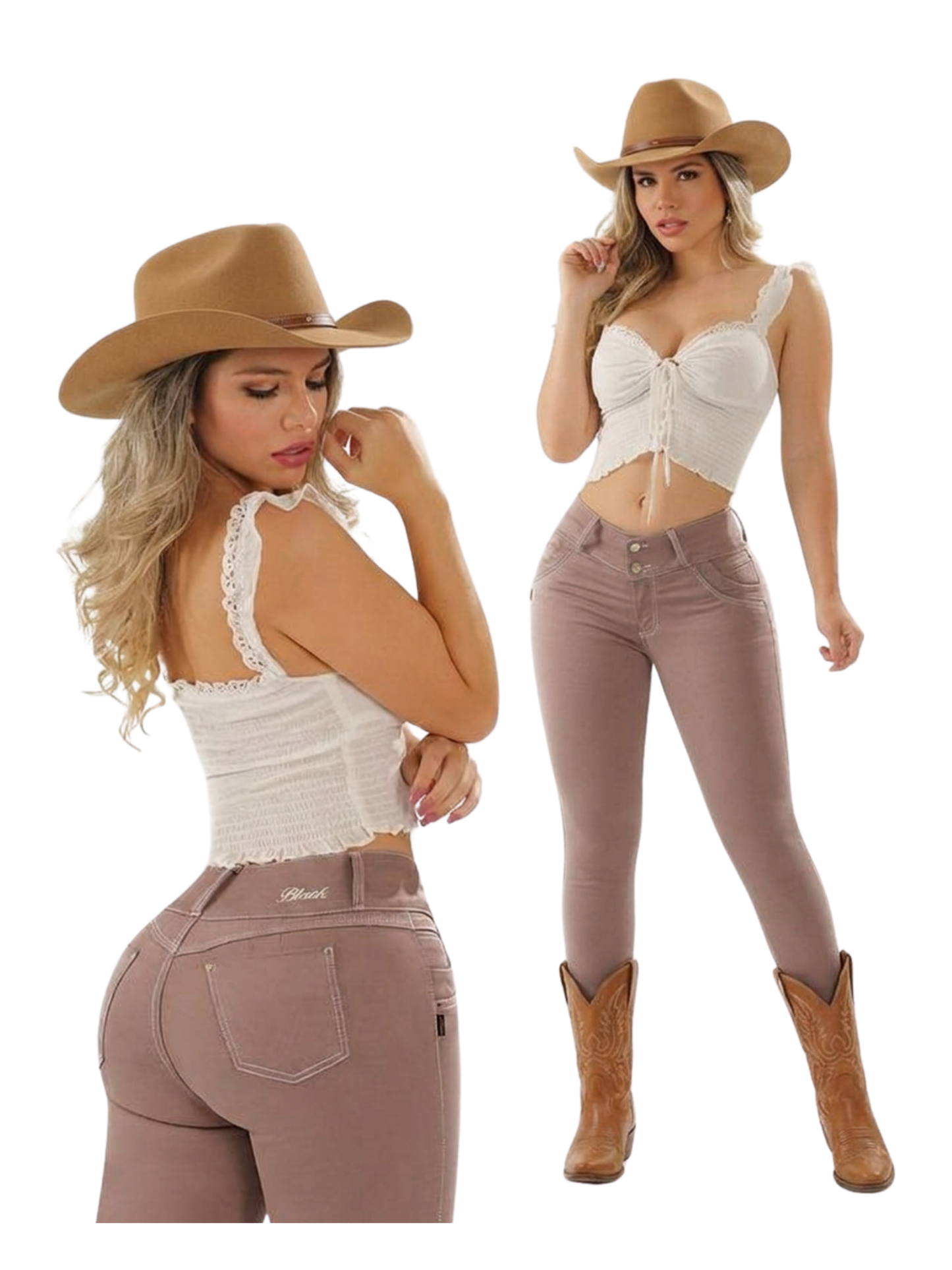 Women Black Jean BW-6823