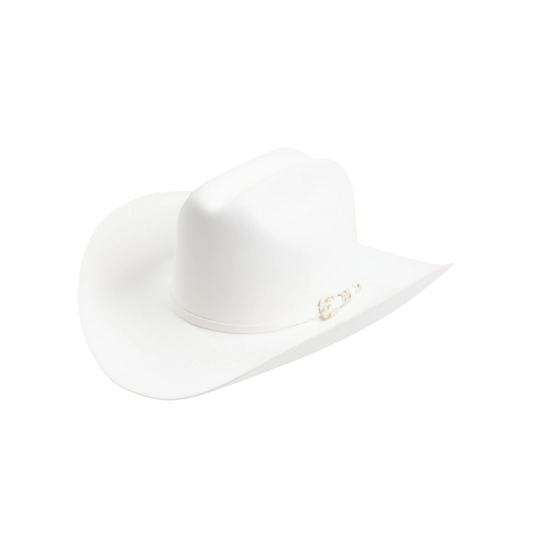 10X Jerarca White Larry Mahans Fur Felt Hat