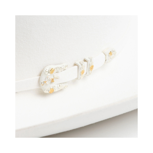 10X Jerarca White Larry Mahans Fur Felt Hat