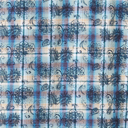 Men Wrangler Shirt Retro Blue/Bk/Wh 112318864