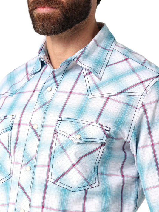 Men Wrangler Shirt 20x Babyblue 112318884