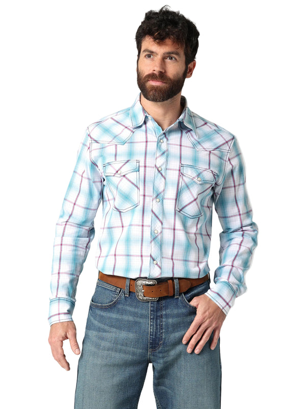 Men Wrangler Shirt 20x Babyblue 112318884
