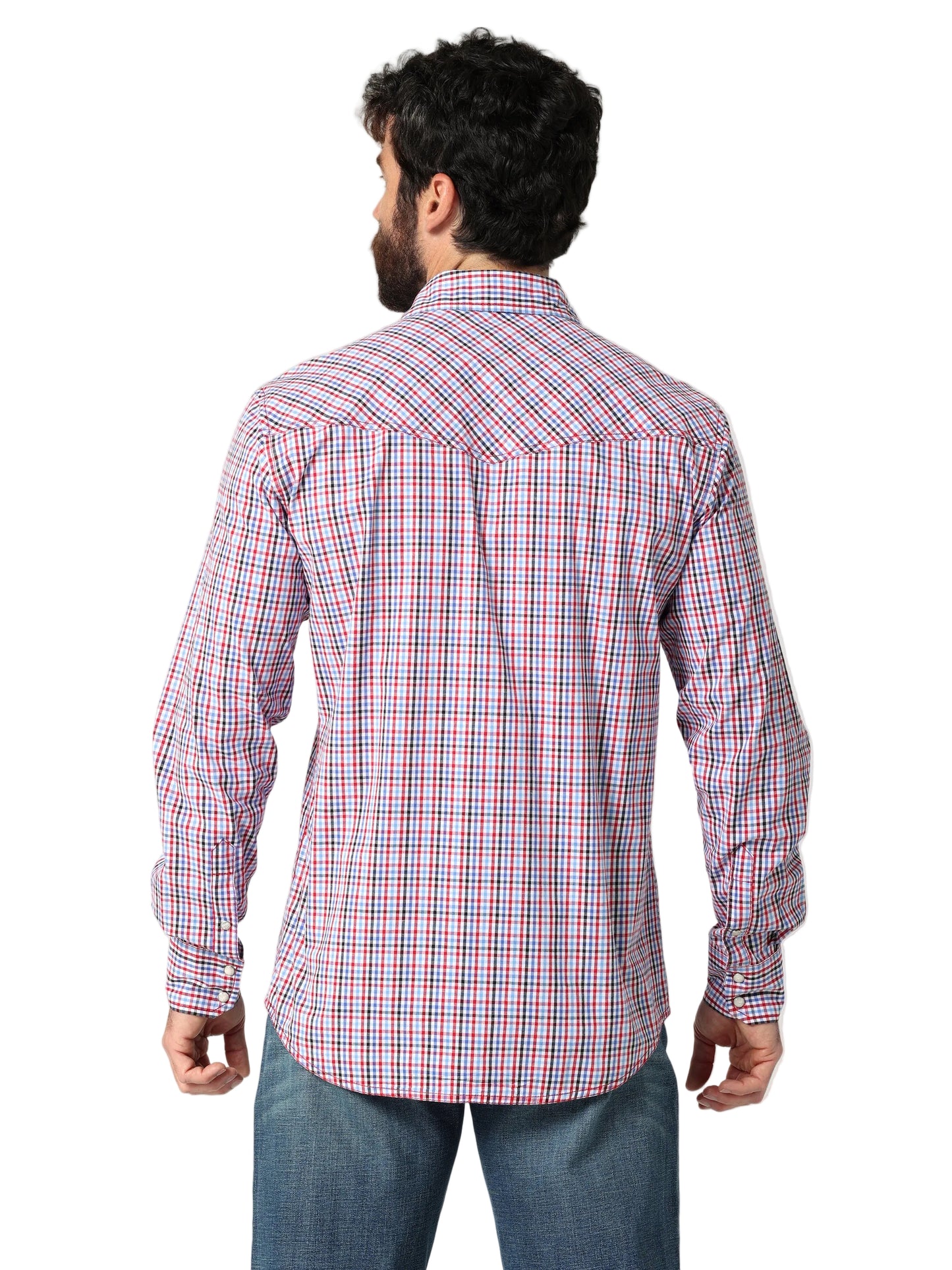 Men Wrangler Shirt 20X Red/Wht/Bl 112318899
