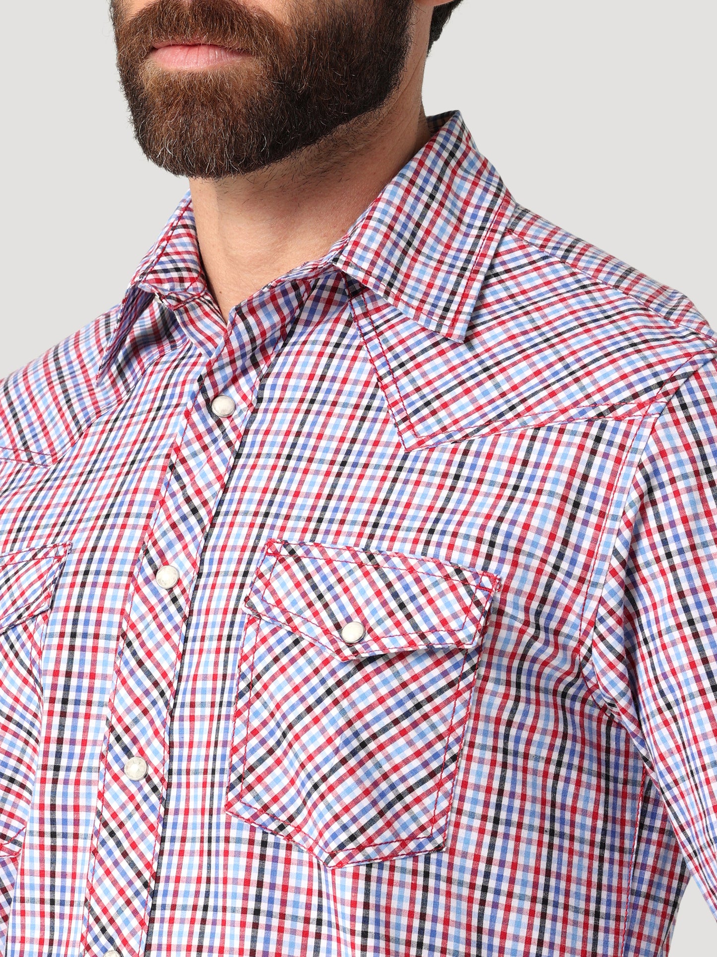 Men Wrangler Shirt 20X Red/Wht/Bl 112318899