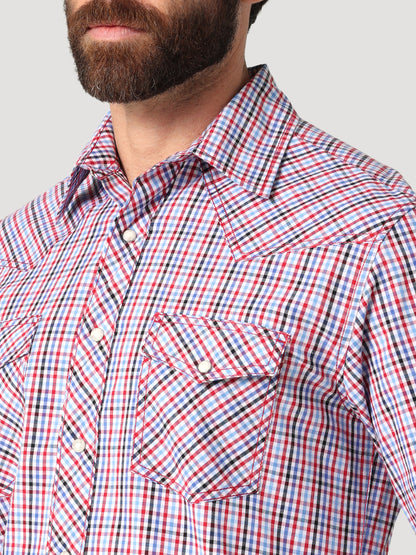 Men Wrangler Shirt 20X Red/Wht/Bl 112318899