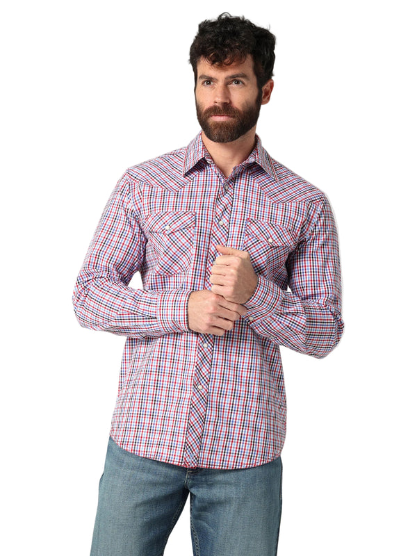 Men Wrangler Shirt 20X Red/Wht/Bl 112318899