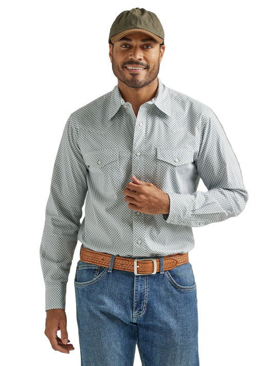 Men Wrangler Shirt 20X Blue/White 112327798