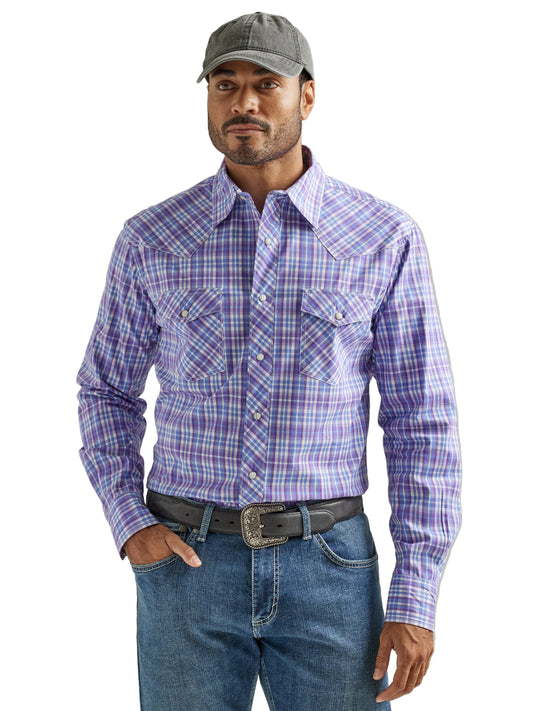 Men Wrangler Shirt 20X Pruple 112327809