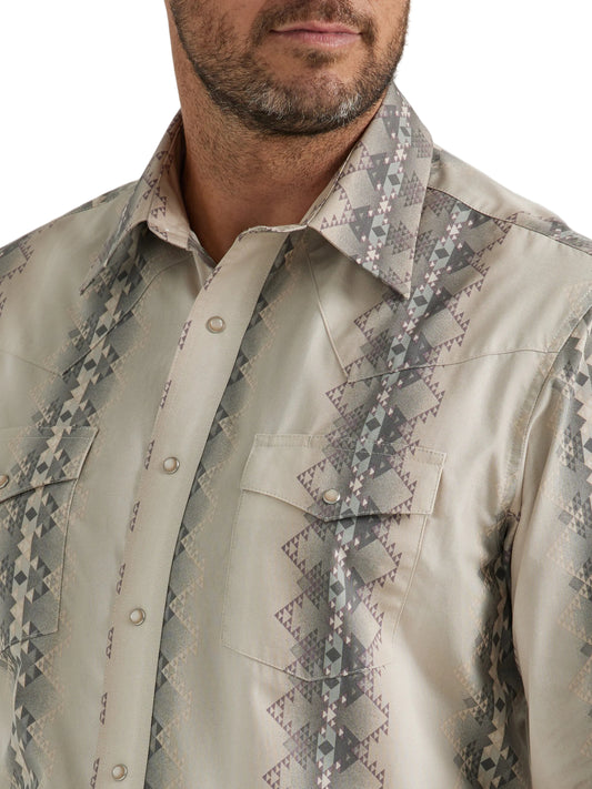 Men Wrangler Shirt Checotah Tan 112344418