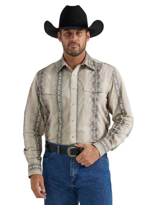 Men Wrangler Shirt Checotah Tan 112344418