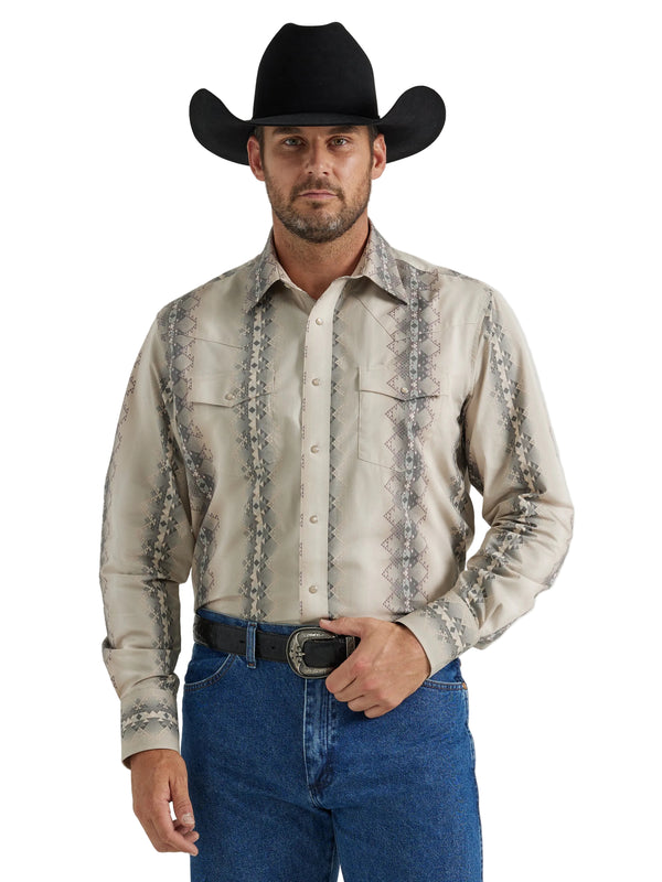 Men Wrangler Shirt Checotah Tan 112344418