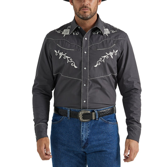 Men Wrangler Shirt Rodeo Black 112345061