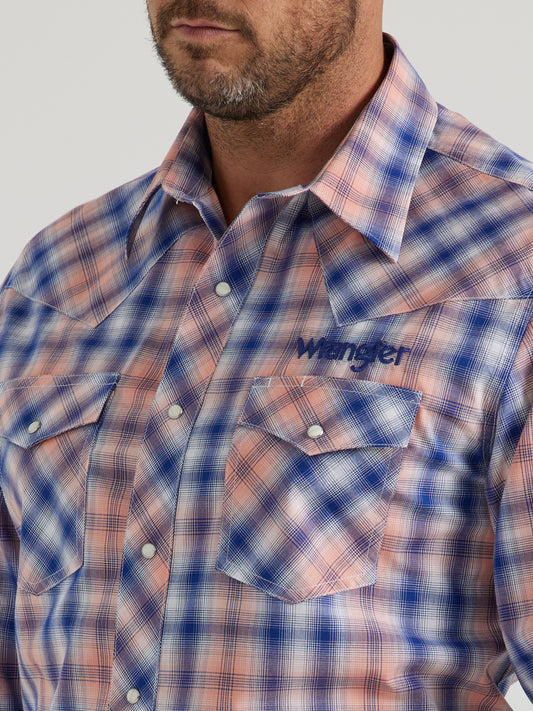 Men Wrangler Shirt Logo Blue 112346223