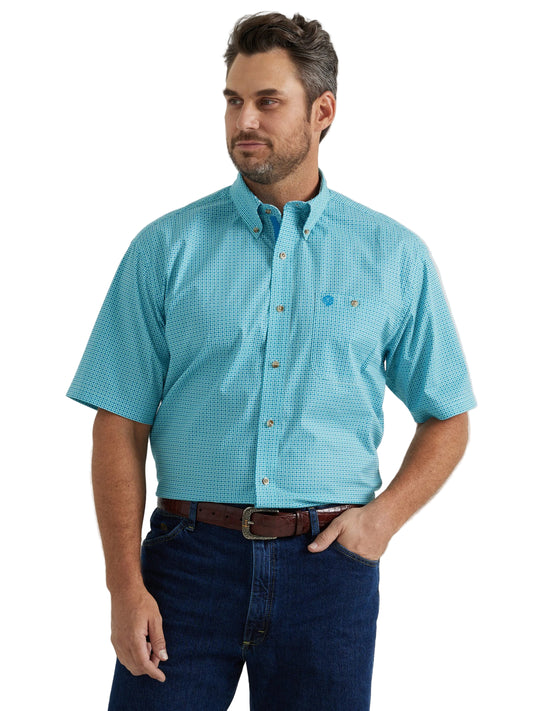Men Wrangler Shirt George Strait Teal 112346539