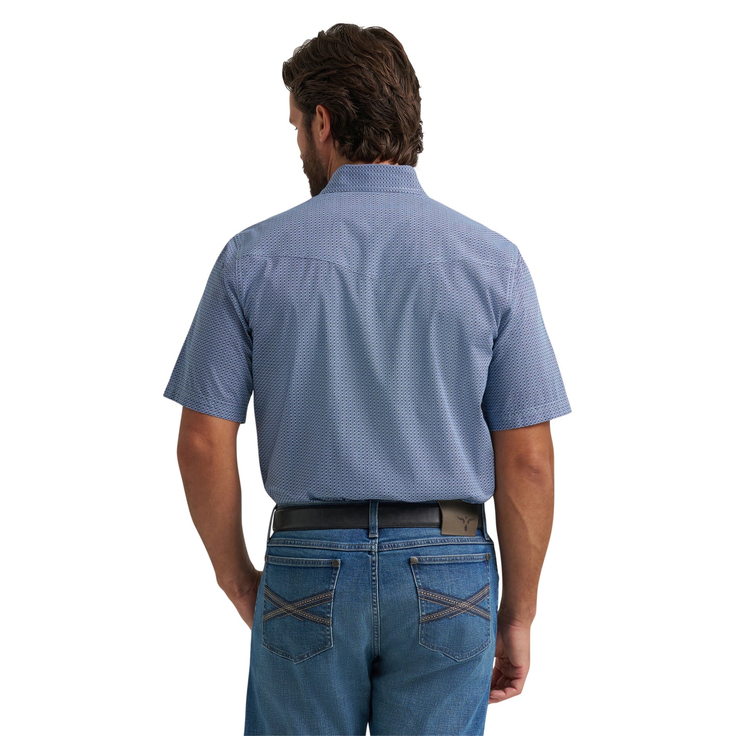 Men Wrangler Shirt (SS) Competition Blue 112378712