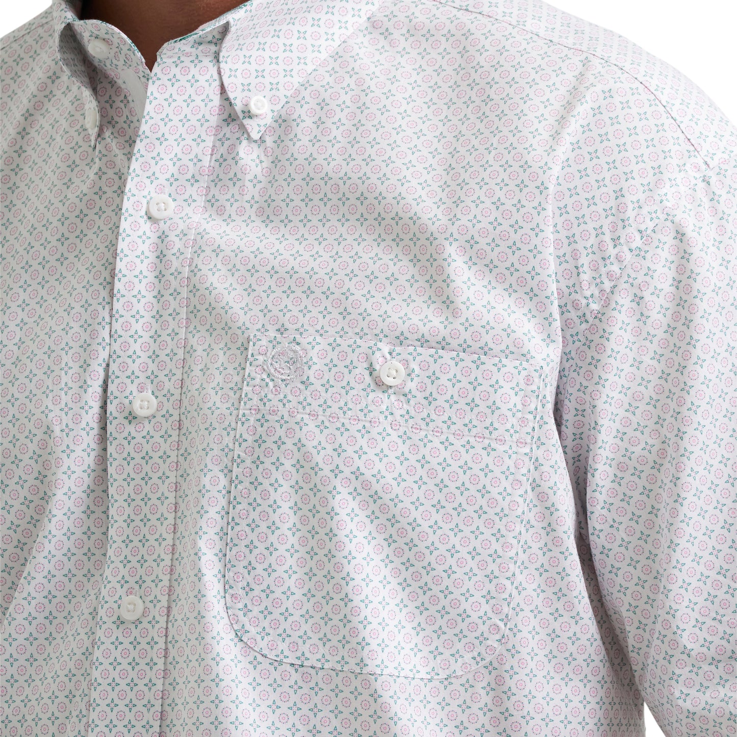 Men Wrangler George Strait Shirt Pink 112379023