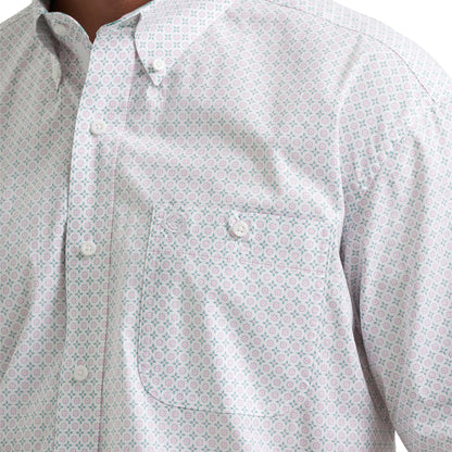 Men Wrangler George Strait Shirt Pink 112379023