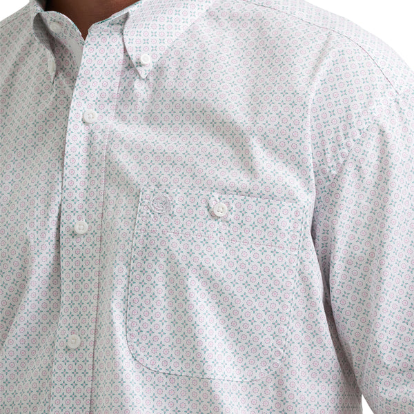 Men Wrangler George Strait Shirt Pink 112379023