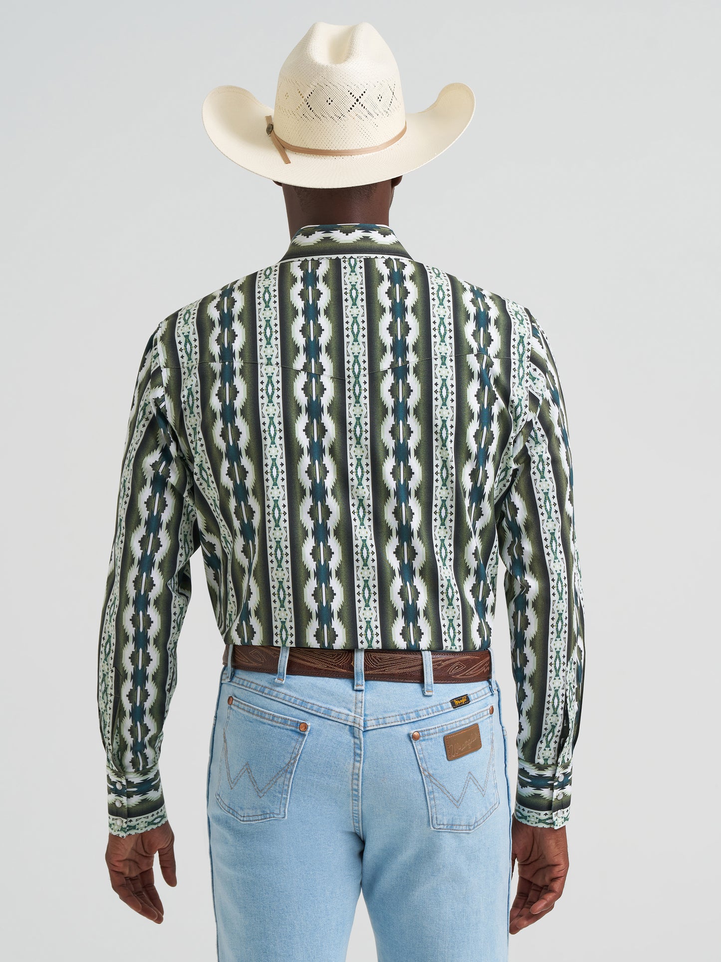 Men Wrangler Checotah Green Shirt 112379228