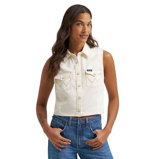 Women Wrangler SleeveLess Shirt 112379493