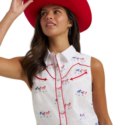 Women Wrangler SleeveLess Snap Shirt 112379496
