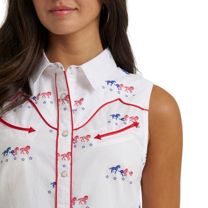 Women Wrangler SleeveLess Snap Shirt 112379496