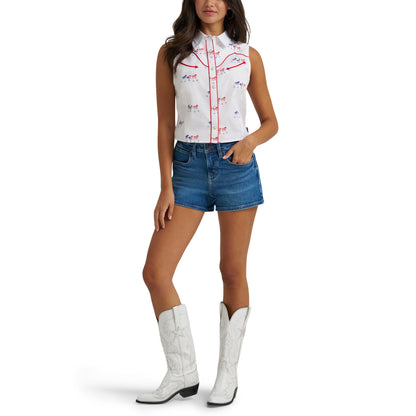 Women Wrangler SleeveLess Snap Shirt 112379496