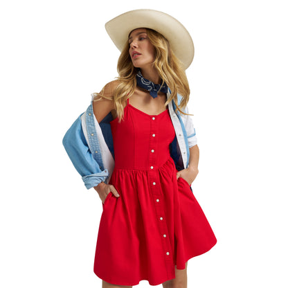 Women Wrangler Americana Corset Snap Dress 112379499