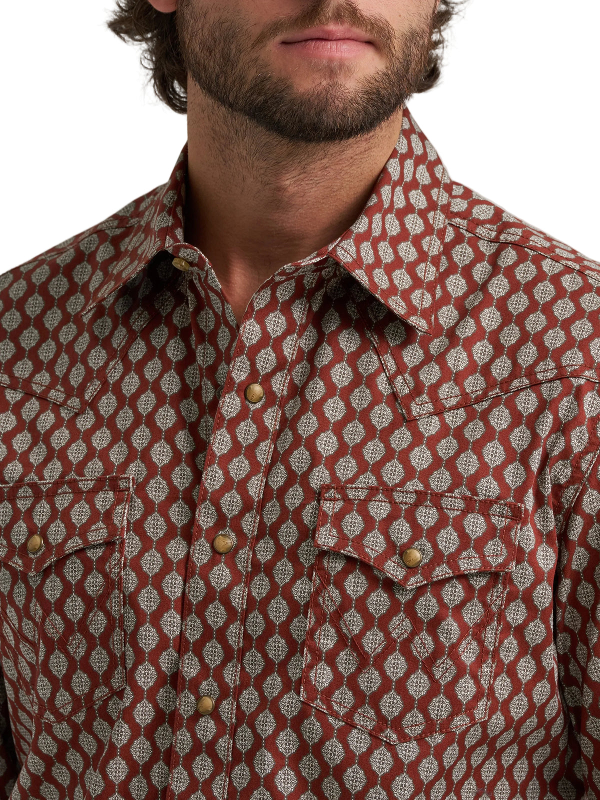 Men Wrangler Retro Prem LS Snip Shirt 112384766