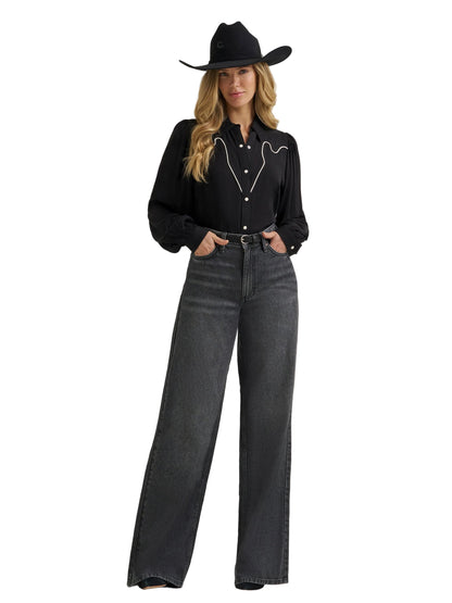 Women Wrangler LS Snap Blouse 112385449