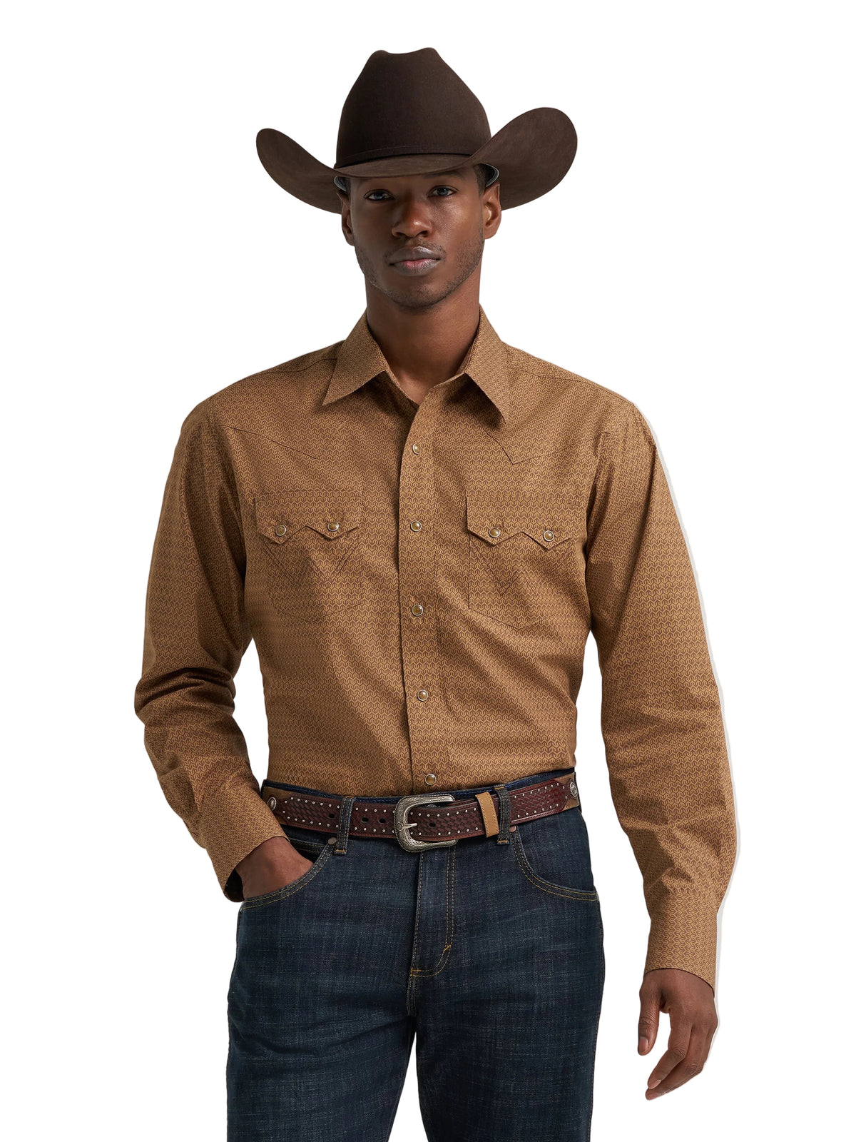 Men Wrangler Retro Modern Fit Print Shirt 112385599