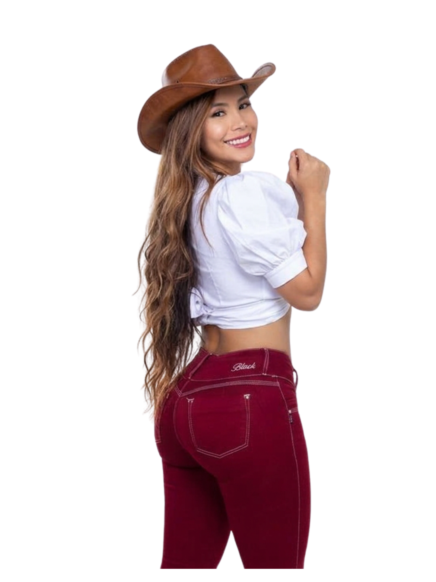 Women Black Jean BW-6945