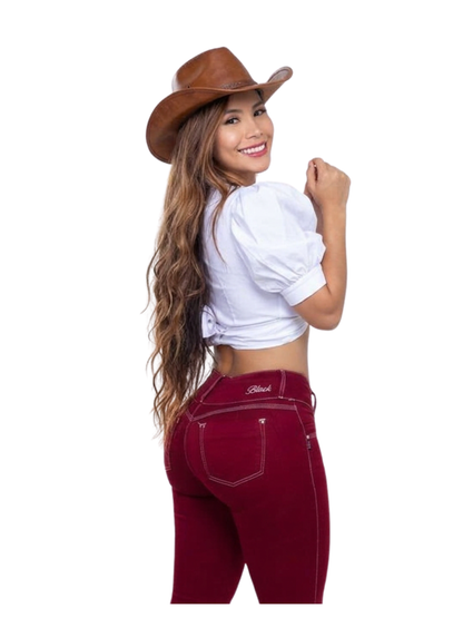 Women Black Jean BW-6945