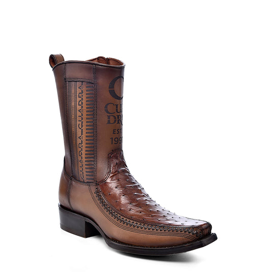 Full Quill Ostrich Boots for Men - Cuadra Boot CU804