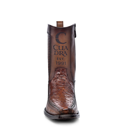 Full Quill Ostrich Boots for Men - Cuadra Boot CU804