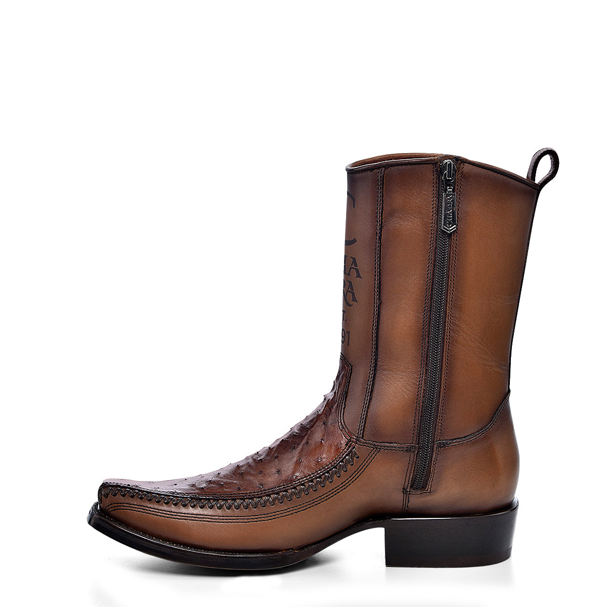 Full Quill Ostrich Boots for Men - Cuadra Boot CU804