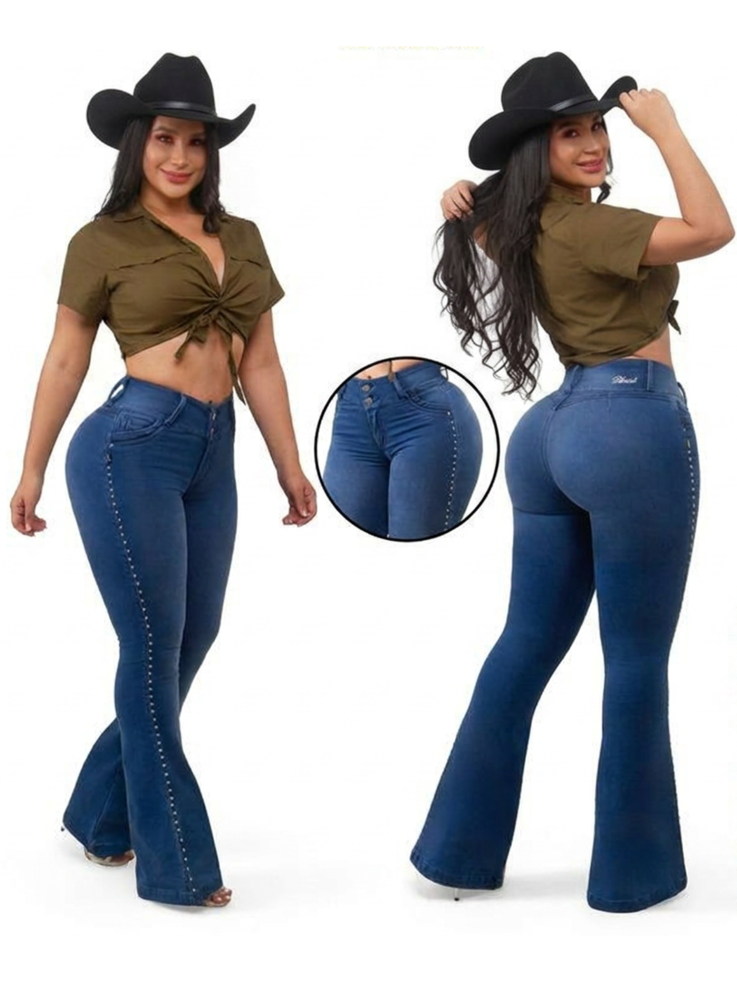Women Black Jean BW-7306