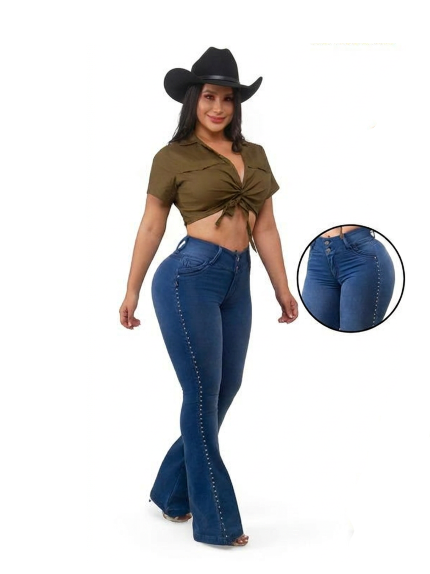 Women Black Jean BW-7306