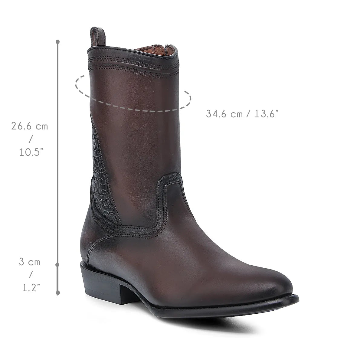 Dark Brown Boots for Men - Versatile Style in Deep Chocolate Color - Men Cuadra Boot CU860 - El Rodeo Western Boutique