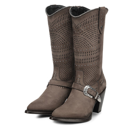 Women Cuadra Cowhide Zipper Boot CC323