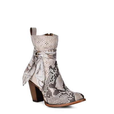 Women’s Cuadra Short Boot Python Belly Plunge Natural – Unique & Stylish Design - CU570 - El Rodeo Western Boutique