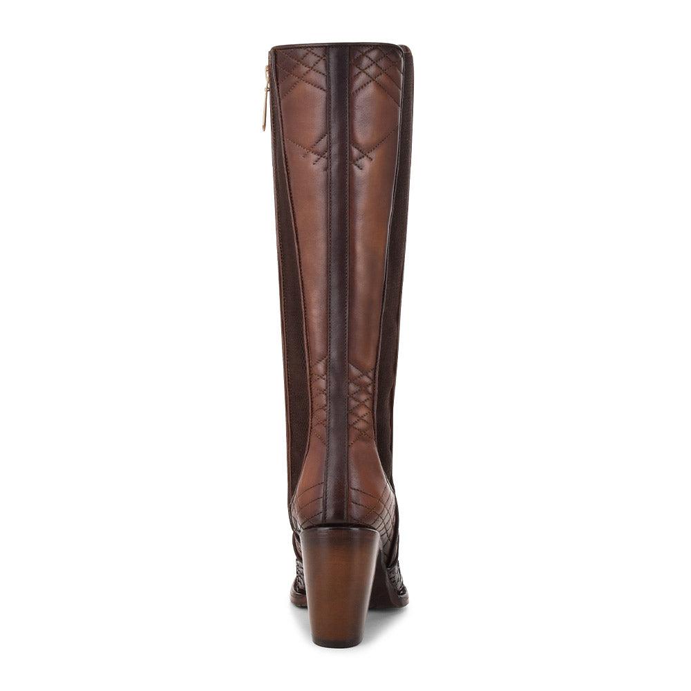 Stylish & Durable Ladies Python Brown Leather Boots - Cuadra Round-Toe Design - Women Cuadra Boot CU561 - El Rodeo Western Boutique